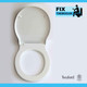Twyford ER7851WH White Encore Toilet Seat and Cover with Stainless Steel FTB2850 5055639195820