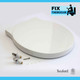 Twyford ER7851WH White Encore Toilet Seat and Cover with Stainless Steel FTB2850 5055639195820