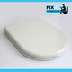 FixtheBog White Soft Close Luxury DuraPlas WC Toilet Seat DShape Top or Bottom Fix Chrome Hinges Heavy Duty DuraPlas FTB2803 5055639196179