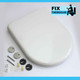 FixtheBog White Soft Close Luxury DuraPlas WC Toilet Seat DShape Top or Bottom Fix Chrome Hinges Heavy Duty DuraPlas FTB2803 5055639196179