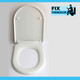 FixtheBog White Soft Close Luxury DuraPlas WC Toilet Seat DShape Top or Bottom Fix Chrome Hinges Heavy Duty DuraPlas FTB2803 5055639196179