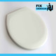 FixtheBog White Soft Close Luxury WC Toilet Seat DShape Top or Bottom Fix Chrome Hinges FTB2826 5055639196148
