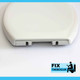 FixtheBog White Soft Close Luxury WC Toilet Seat DShape Top or Bottom Fix Chrome Hinges FTB2826 5055639196148