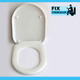 FixtheBog White Soft Close Luxury DuraPlas WC Toilet Seat Oval Shape Top or Bottom Fix Chrome Hinges FTB2827 5055639196155