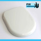FixtheBog White Soft Close Luxury DuraPlas WC Toilet Seat Oval Shape Top or Bottom Fix Chrome Hinges FTB2827 5055639196155