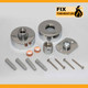 FixtheHeat Showe Wall fixing Kit 2 pack / Pair High Quality Chrome on Brass Finish FTB2804 5055639195745 FixtheHeat Showe Wall fixing Kit 2 pack / Pair High Quality Chrome on Brass Finish FTB2804 5055639195745