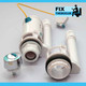 FixTheBog Dual Flush including 1 1/2 and 2 outlet Light Touch Button WRAS approved Cable operated FTB2825 5055639196131