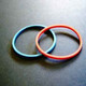 Ideal Standard A963167NU Dallas Indice Rings Blue and Red Pair FTB4368 5055639184367