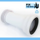 Viva PP0001/B EXTENDED STRAIGHT WC PAN CONNECTOR FTB5258 5060262731055
