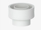Viva PP0004/B External Flush Cone in White Rubber – Leak-Free Seal for Toilet Pan and Flush Pipe FTB5277 5060262730355