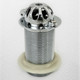 MACDEE WUS12CP 1_ BSP x 3_ tail x 63mm flange, chrome plated Hinged Brass Domed Unslotted Waste FTB693
