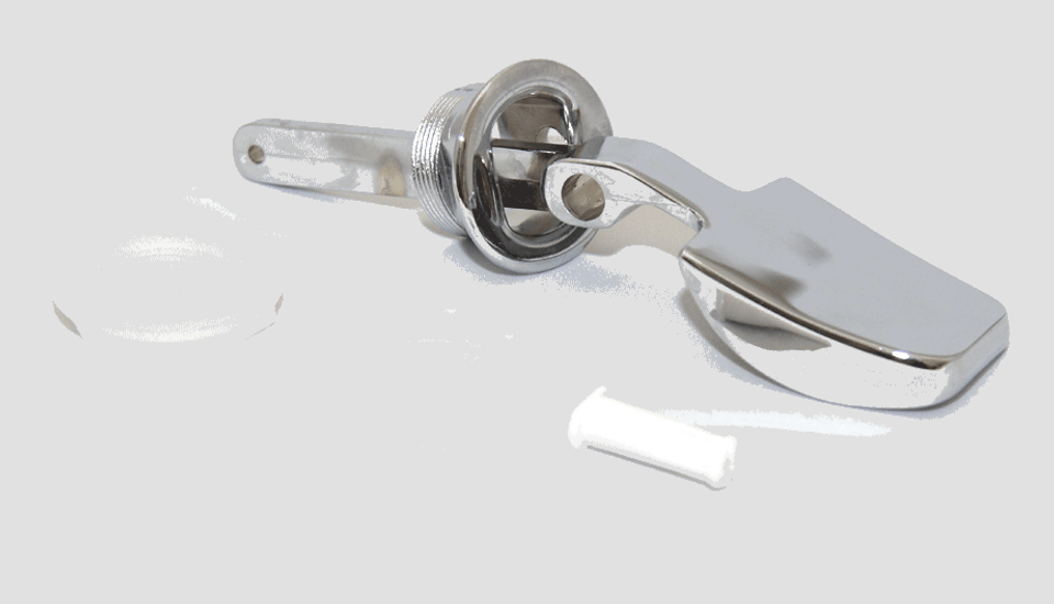 Toilet Side Lever Side Lever Handle Luxury Paddle Flush Wc Chrome On Metal