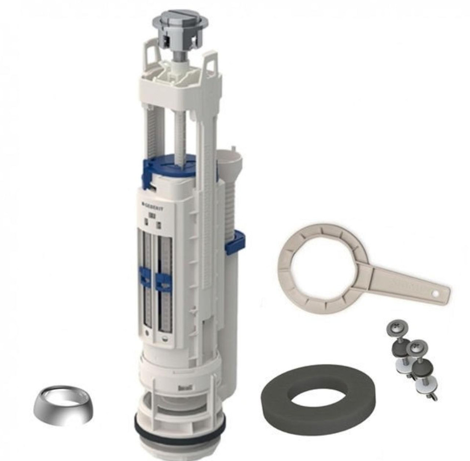 Lab B228 Flush Valve Arcadia Dual Flush With C216 Chrome 1.5 Inch Bandq