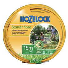 Hozelock Starter Hose Kit ø 12.5mm (1/2") 15m : Versatile, UV-resistant Garden Hose, 7215 100-002-022 FTB13421 5010646053167