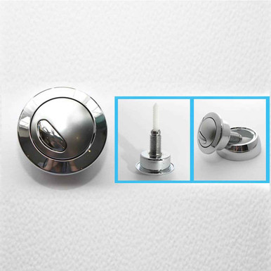 Wickes Dual Flush Toilet Cistern Replacement Push Button - Chrome