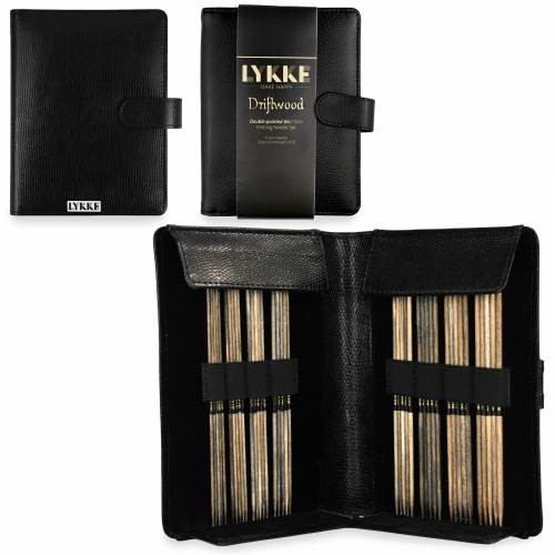 Lykke Driftwood 6" DPN Set: Small Gauges (US 0-5), Black Case