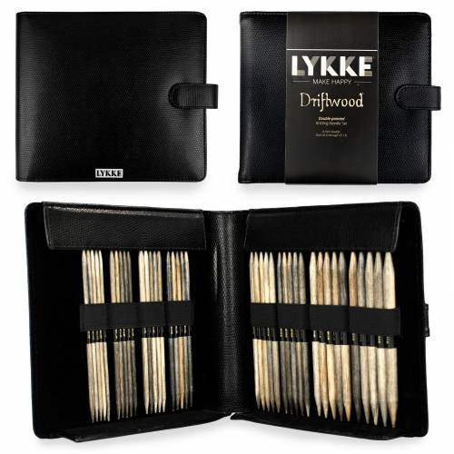 Lykke Driftwood 6" DPN Set, Large Gauges (US 6-13), Black Case