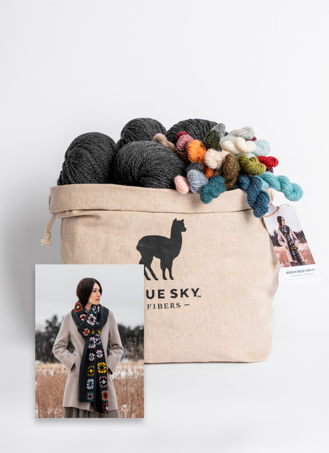 Blue Sky Fibers Kit Brooklyn Crochet Wrap