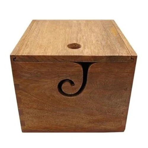 Estelle Yarn Box - Mango Wood
