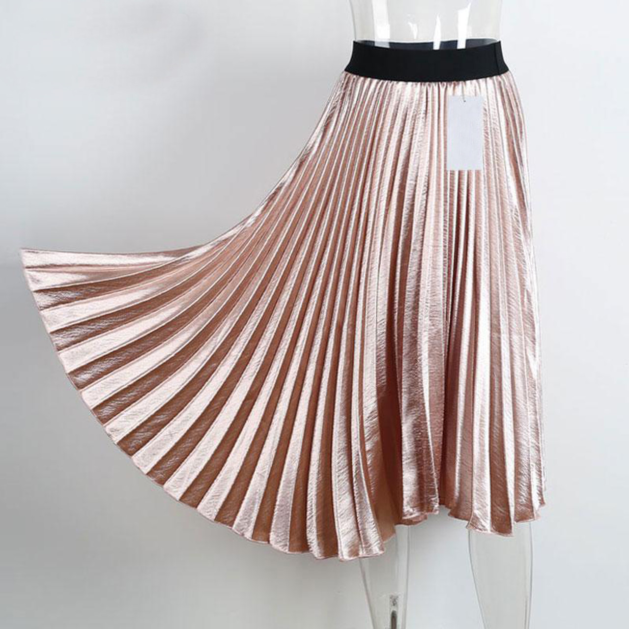 High Waist Satin Skirt - Wantmychic