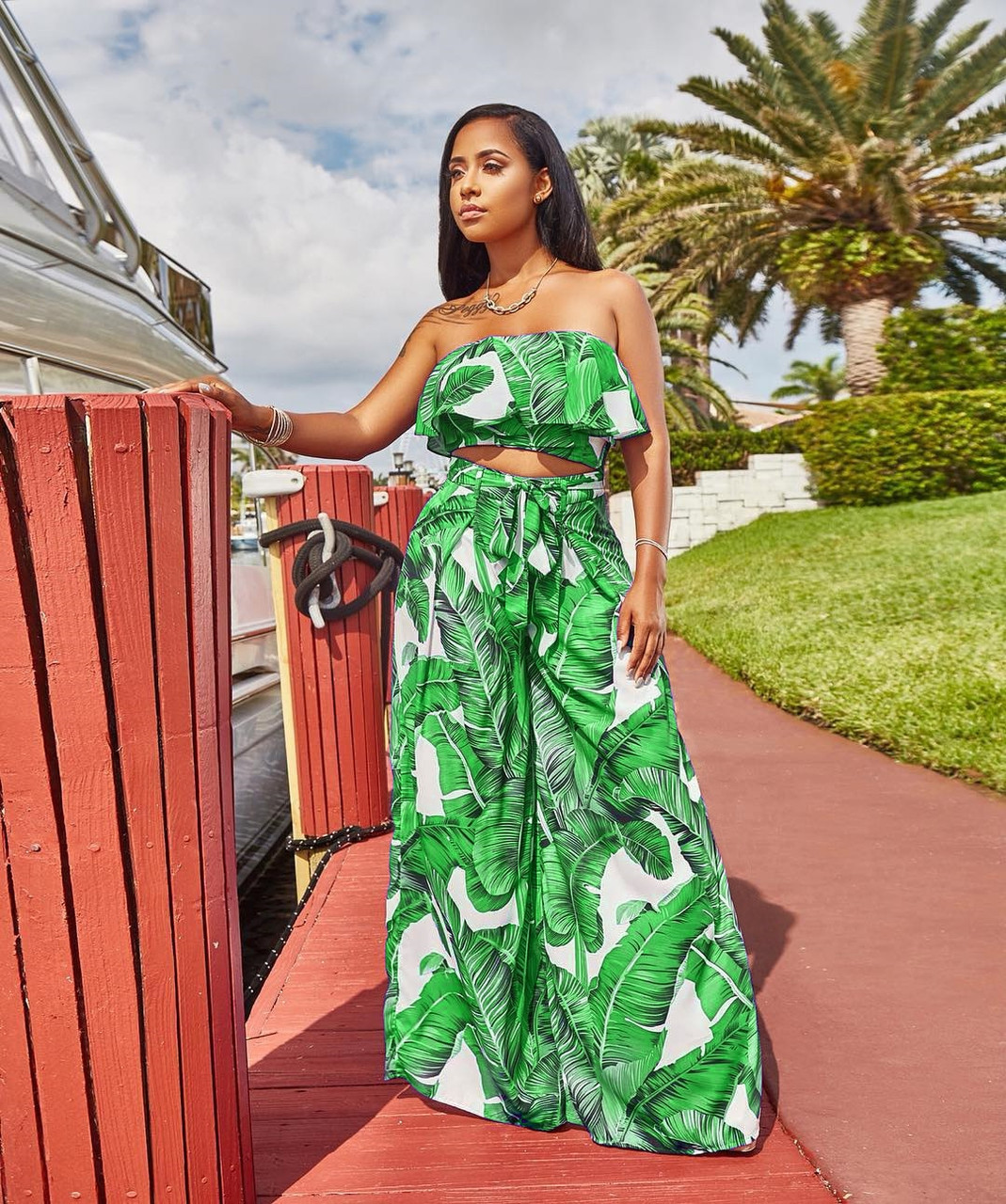 green swim dress