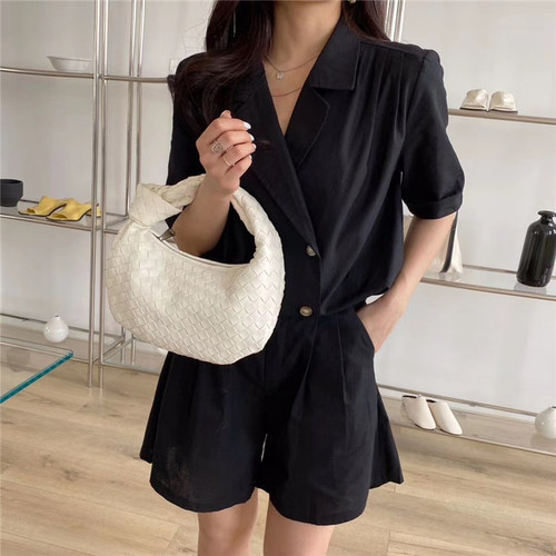 2021 Fashion famous luxury brand style jodie women bag lady shoulder bags Weave leather handbag Knitting designer Ivory