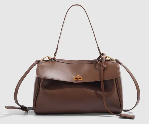 Soft French Niche Tote Bag Large Capacity Elegant Underarm Shoulder Bag Fashionable Casual Spacious Luxury Handbag Brown