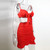 Sleeveless Women Beach Red Ruffle Two-piece Suit Dress