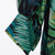 Long Sleeve Dress Green Tropical Print Vintage Maxi Dresses Boho Casual V Neck Belt Lace Up Tunic Draped Plus Size Dress