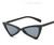 Vintage Women Sunglasses Triangle Black Ladies Sunglass Retro Red Color Eyewear Gradient Lens Cat Eye Sun Glasses