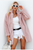 Elegant pink shaggy women faux fur coat streetwear Autumn winter warm plush teddy coat Female plus size overcoat party