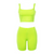 solid Fluorescence color women two pieces sets 2018 new arrival sporting fitness bra crop top elastic waist short leggings
