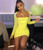Bodycon Mesh Dress Sexy Long Sleeve Transparent Club Party Night Dress Women Yellow Elegant Celebrity Short Dresses
