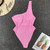 Yellow one shoulder bikini 2019 Highcut solid bathing suit Push up sexy swimsuit female Bandage swimwear women Monokini