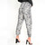 Women Animal Pattern Trouser Casual Snake Skin Printed Harem Pants Elastic pleated female casual ankle length trousers