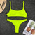 Fluorescent Sports Bikinis 2019 Mujer Sling Push Up Bikini Low Waist Thong May Women Separate Swimsuit Female Swimwear Badpak