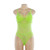 Neon Green Eyelashes Lace Sheer Bodysuit Summer Sexy Backless Jumpsuit Mesh Hollow Out Teddies Women Tops Slim