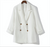 Double Breasted White Black Blazer Female Long Sleeve Office Ladies Blazer 2019 Autumn Jacket Women Outerwear Suit Coats