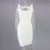 Knitted Bodycon Sexy Dress Women Elegant Solid White Slim Party Dress Female V Neck Club Sweater Summer Dress Vestidos