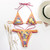 2020 Vintage Print Bikini Female Handwork Small Ruffle Swimming Suit For Women Swimwear High Cut Bikini Set String Biqui Yellow