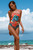 Tropical Monokini Back Bandage Swimwear Female Leaf Print One Piece Bathing Suit Red Swimsuit Summer Bodysuit Trikini Maillot