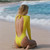 2020 Sexy Solid Snake Swimsuit One Piece Geometric Long Sleeve Swimwear Women Backless Monokini Bathing Suit Beachwear Female