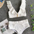 Female Swimsuit High Waist Bikini 2020 Ruffled White Women Swimwear Two-pieces Bikini set High Waist Bather Bathing Suit V2279