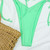 Sexy Ruffled Frilled Bikini Women Swimwear Female Swimsuit Two-pieces Bikini set Lace Up Bather Bathing Suit Swim V2420 Green
