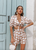 2 piece suit set women Knotted on the chest crop top and shorts with pocket Female fashion casual Dot printed suits new