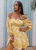 Bohemia holiday beach summer Floral printed dress Women A-line elegant fashion ruffles chiffon mini spring dress 2021