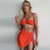 Ruched Halter Sexy Crop Top Skirt Sets Fashion Outfits Two Piece Matching Set Club Party Split Top and Skirt Sets