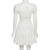 Hollow Out Backless White Summer Dress Women Puff Sleeve Pleated Mini Dresses Square Collar Ruffles Beach Vestidos