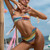 High cut bikini 2021 Multicolor stripe swimsuit Push up swimwear female Sexy bathing suit women bathers beach wear new