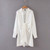Special interest design mini dress summer long sleeves women irregularity pleated vocation style sexy loose white shirtdress